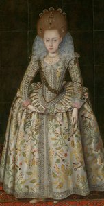 Prinsesse Elizabeth 1596-1662, senere dronning af Bøhmen, ca. 1606. af Robert Peake I