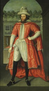 Portræt af William Pope, 1. jarl af Downe 1573-1631 som ridder af badet, ca. 1610