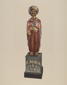Cigarbutik figur af Robert Pohle