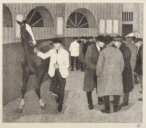 Hestehandlere på Barbican, 1921 af Robert Polhill Bevan