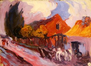 Polsk smedje (olie på lærred) af Robert Polhill Bevan
