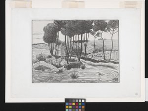 Poplerne (litografi) af Robert Polhill Bevan