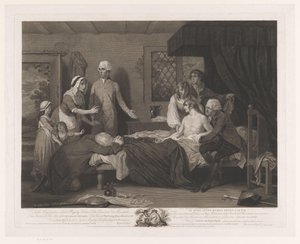 Druknende mand kommer til viden i sin seng Den unge mand genoprettet til livet / Le meme Jeune-Homme rendu a la Vie (titel på objektet) af Robert Pollard (I)