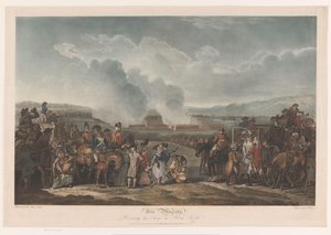 George III holder øje med sine tropper ved Blackheath Hans Majestæt, gennemgår sine tropper på Black Heath (titel på objekt) af Robert Pollard (I)