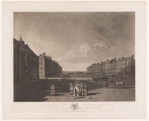 Udsigt over Queen Square i London Udsigt over Queen Square (titel på objekt) af Robert Pollard (I)