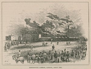 Kennington common, London, omkring 1840 af Robert Randoll