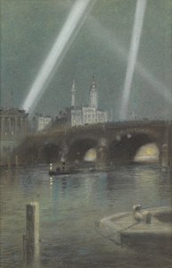Krigssøgelys over London Bridge af Robert Randoll