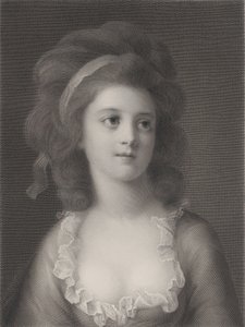 Halv-længde portræt af Sophie eller Apollonia Helena Potocka som en ung pige, 1872 af Robert Reyher