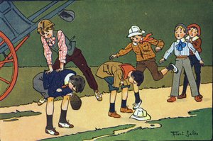 Hop får. Indgravering i "" Hvad spiller vi? “” af E. Weber med akvareltegninger af Robert Salles (1871-1929). Librairie Garnier Freres, Paris af Robert Salles