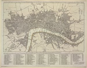 En plan for London, Westminster og Southwark af Robert Sayer