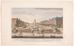 Udsigt over Oudeschans i Amsterdam set fra IJ En udsigt over Amsterdam taget fra den gamle vold (titel på objekt) Holland (serietitel) af Robert Sayer