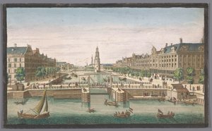 Udsigt over Oudeschans i Amsterdam set fra IJ En udsigt over Amsterdam taget fra den gamle vold (titel på objekt) Holland (serietitel) af Robert Sayer