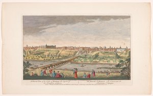 Udsigt på byen Madrid Et generelt billede af byen Madrid, hovedstaden i kongeriget Spanien (titel på objektet) Madrid en Lissabon (serietitel) af Robert Sayer