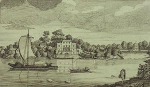 Udsigt over det fejrede hr. paves hus i Twickenham, ca. 1750 (gravering) af Robert Sayer