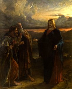 Kristus og de to disciple på vej til Emmaus