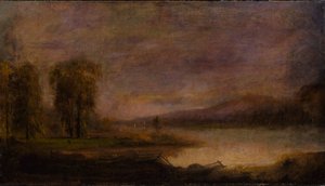 Landskab med sø, 1864. af Robert Seldon Duncanson