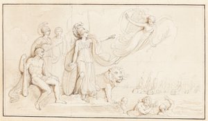 En allegori over Storbritanniens flådemagt af Robert Smirke