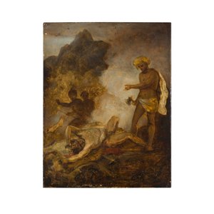 Don Raphael og hans ledsagere overrasket af Corsairs (olie på papir lagt på panel) af Robert Smirke