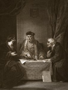 Henry VII med Empson und Dudley, graveret af Worthington, illustration fra David Humes 