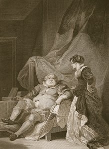 Henry den 8. og Catherine Parr, graveret af George Noble, illustration fra David Humes 