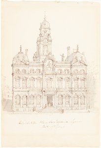 Hôtel de Ville, Place des Terreaux, Lyon af Robert Smirke