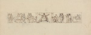 Studie til et Relief med romanske Figurer af Robert Smirke