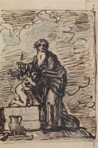 Studie af Abraham, der bliver prøvet af Gud af Robert Smirke
