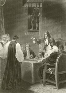 Biskopperne før Geheimsrådet 1688 af Robert Smirke