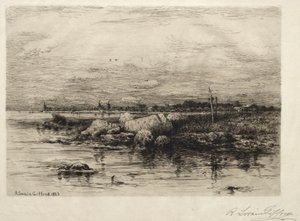 Udmundingen af Apponaganasett-floden af Robert Swain Gifford