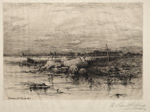 Udmundingen af Apponigansett-floden af Robert Swain Gifford