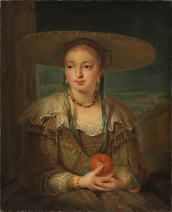 Pomone - Pomona, af Tournieres, Robert (1667-1752). Olie på lærred. Mål: 78x64 cm. Nationalmuseum Stockholm