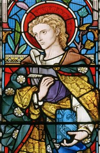 St. John, detalje fra Den gode hyrde, 1863 (farvet glas)