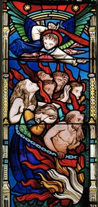 The Last Judgement, detalje, Ye Damned, 1863 (farvet glas)