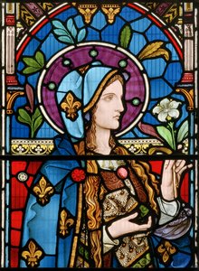 Jomfru Maria, 1863 (farvet glas)