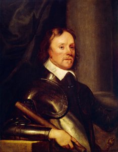 Portræt af Oliver Cromwell (1599-1658). Maleri af Robert Walker (1599-1658), olie på træ