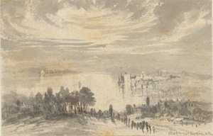 Landskab - By på en bugt af Robert Walter Weir