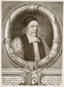 William Sancroft, ærkebiskop af Canterbury, illustration fra 