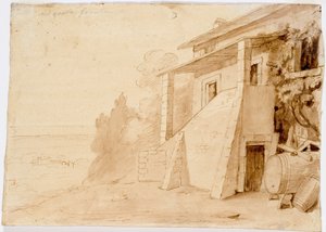 Landskab, Grottaferrata af Robert Wilhelm Ekman