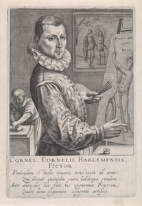 Portrait of Cornelis Cornelisz. van Haarlem af Robert Willemsz de Baudous