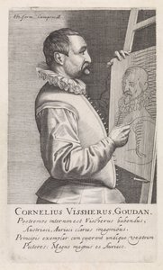 Portræt af Cornelis Visscher af Robert Willemsz de Baudous
