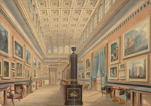 The Flemish Picture Gallery, Mansion of Thomas Hope, Duchess Street, Portland Place, 1830-51. af Robert William Billings
