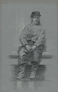 Kadetten, ca. 1895 (grafit på grå tavle)