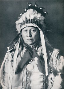 En sioux-høvding i sin krigsmaling, 1912