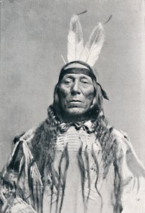 Helt ansigt af en Sioux-indianer, 1912