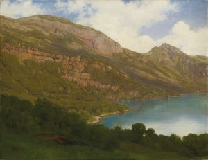 Udsigt fra Rigi med udsigt over Luzern-søen, 1857 af Robert Zund
