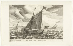 Boeiers Een Boeijer groot omkring 44 Last / Boïer de 44 Tonneaux (titel på objekt) Hollandse scheepstypen, 1627 (serietitel) Forskellige skibe Don ton se sert dans les Unies provinser / ikoner for forskellige hollandske skibe, hvis anvendelse hovedsageligt