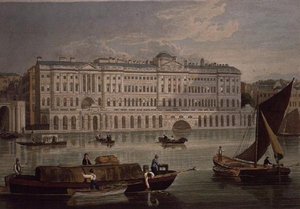 Udsigt over Somerset House, pub. 1821 af Colnaghi & Co.