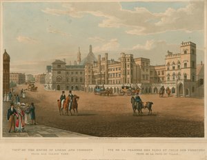 Udsigt over Houses of Lords and Commons fra Old Palace Yard