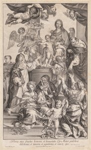 Jomfru og barn med hellige, ca. 1720-1730. af Robert van Audenaerd