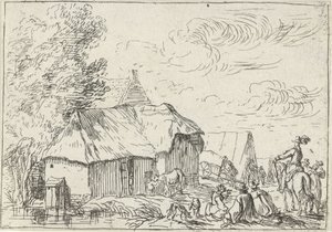 Campingplads ved en landsby Landskaber med lejre (serietitel) af Robert van den Hoecke